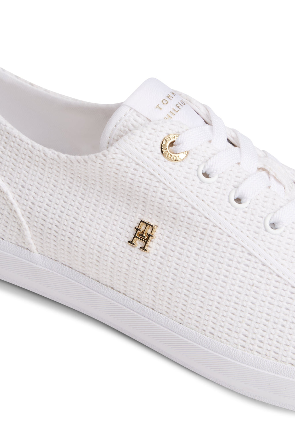TH MONOGRAM TEXTURED TRAINERS - Trainers - white