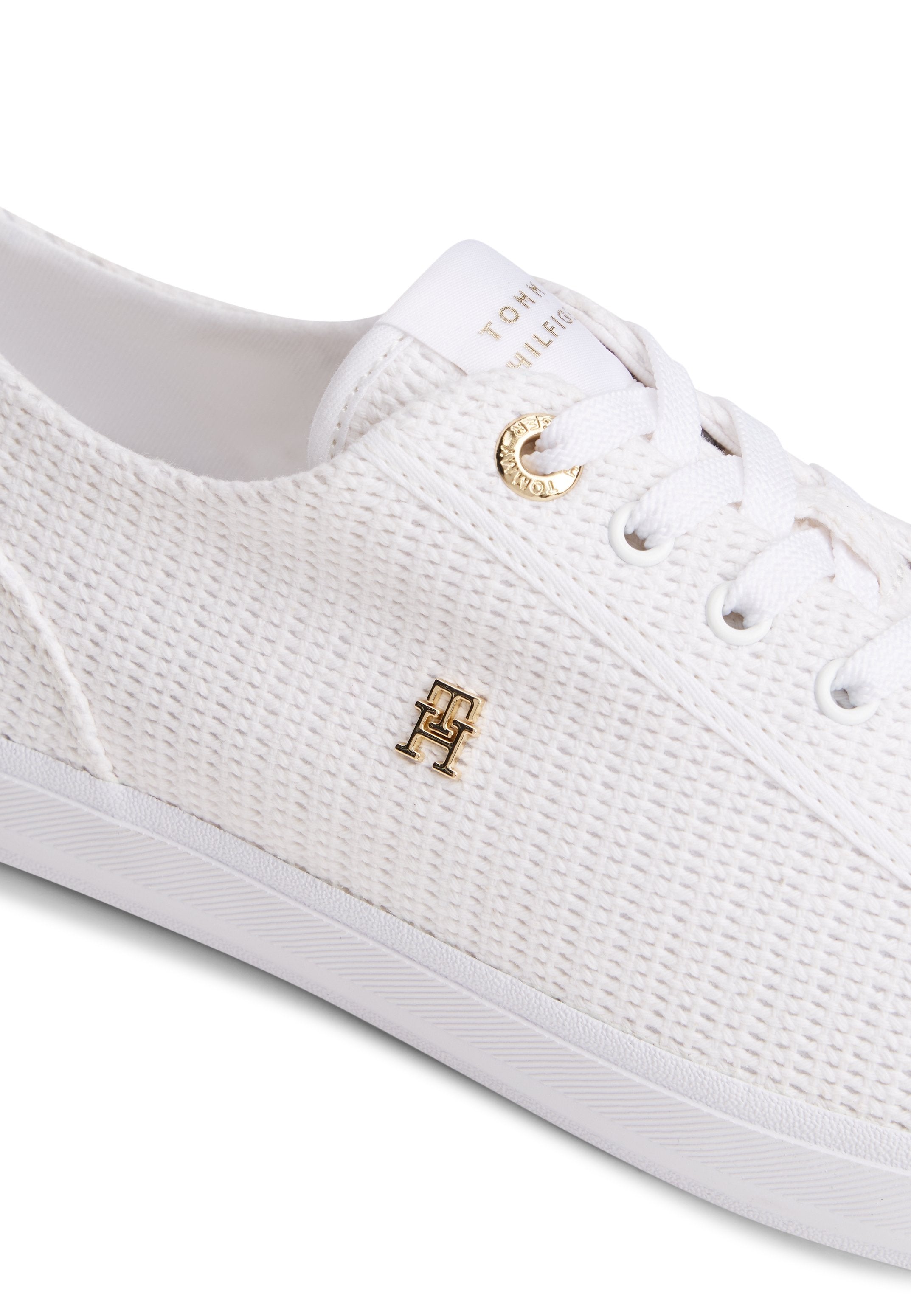 TH MONOGRAM TEXTURED TRAINERS - Trainers - white