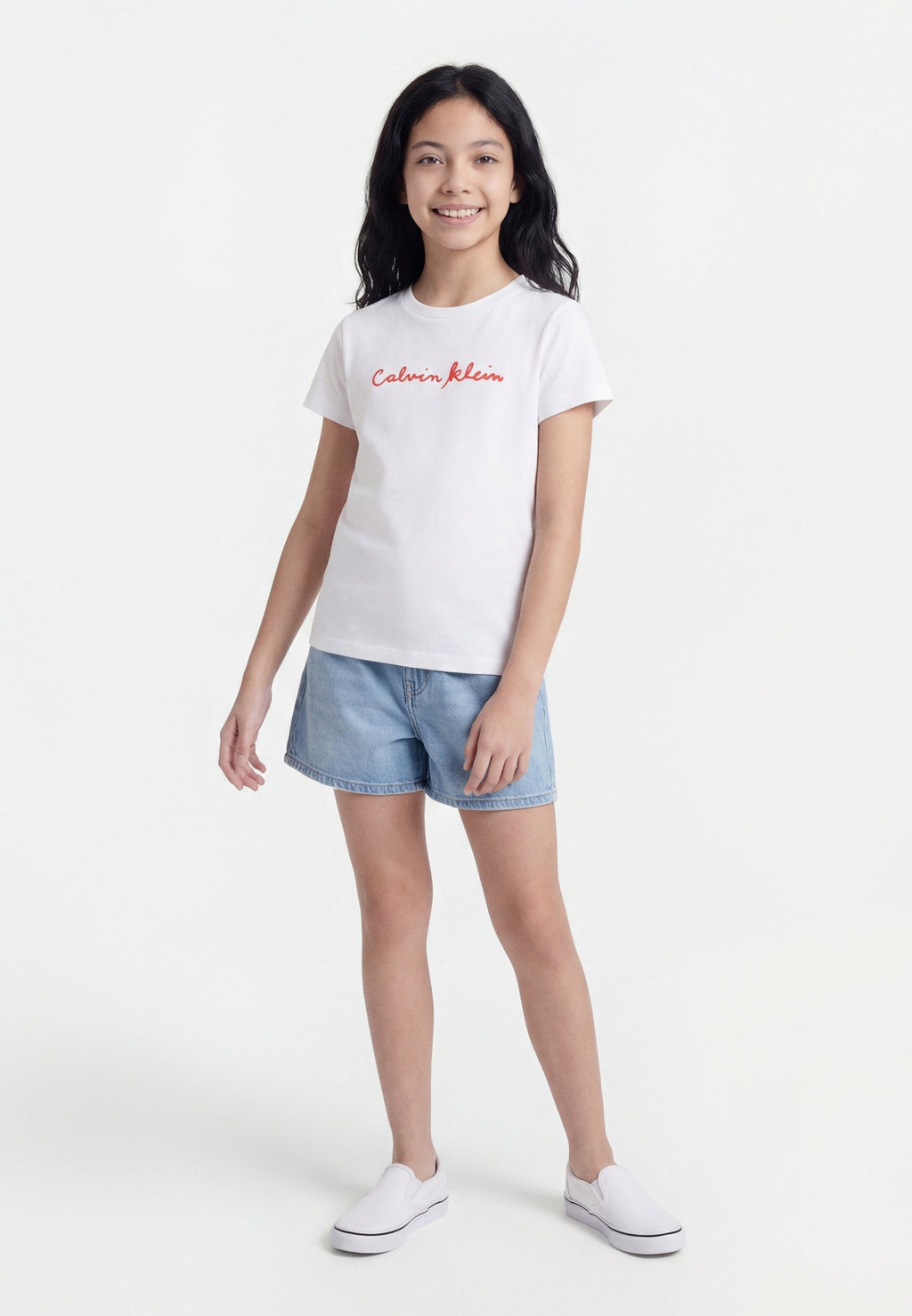SCRIPT LOGO SLIM - Print T-shirt - white