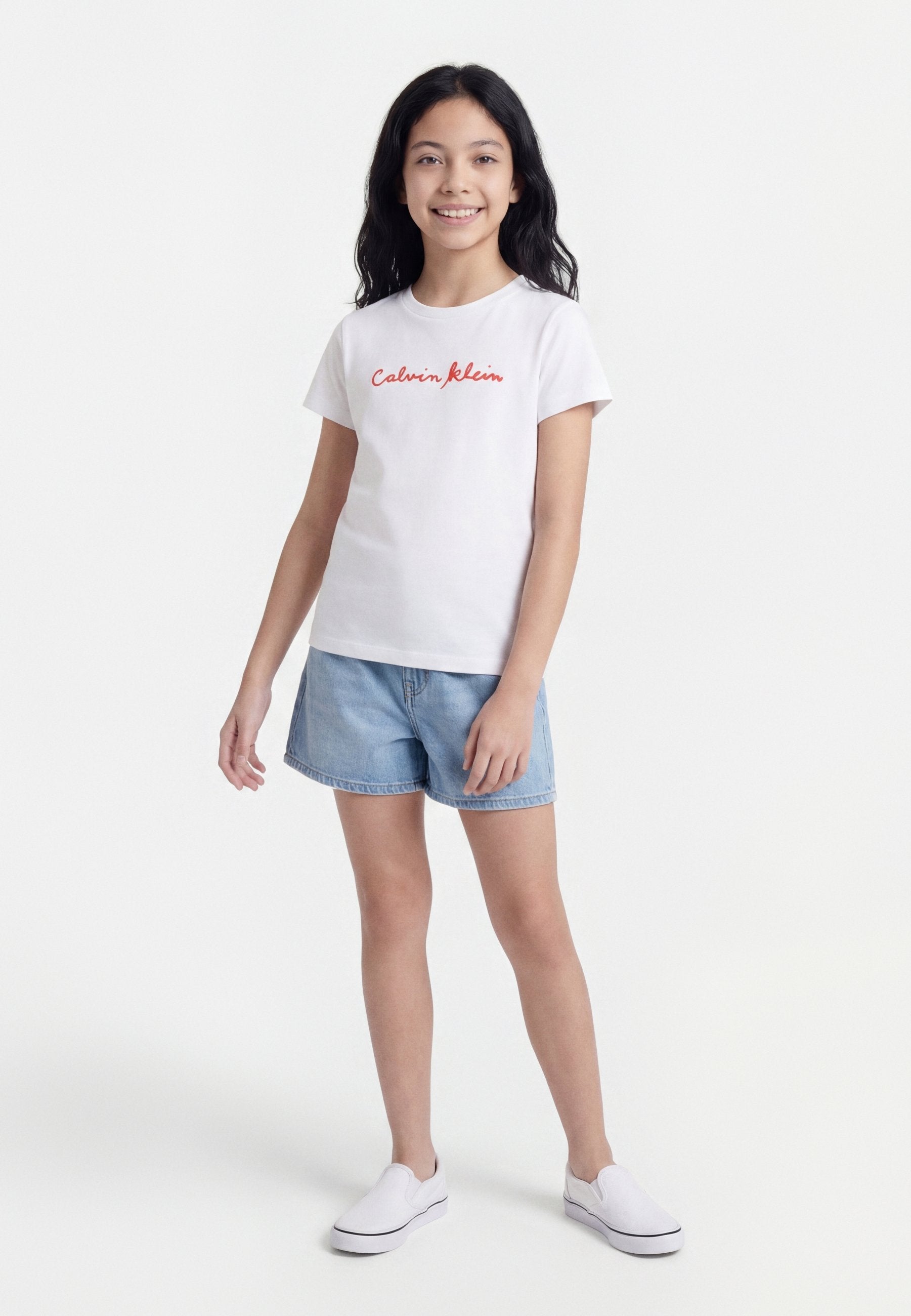 SCRIPT LOGO SLIM - Print T-shirt - white