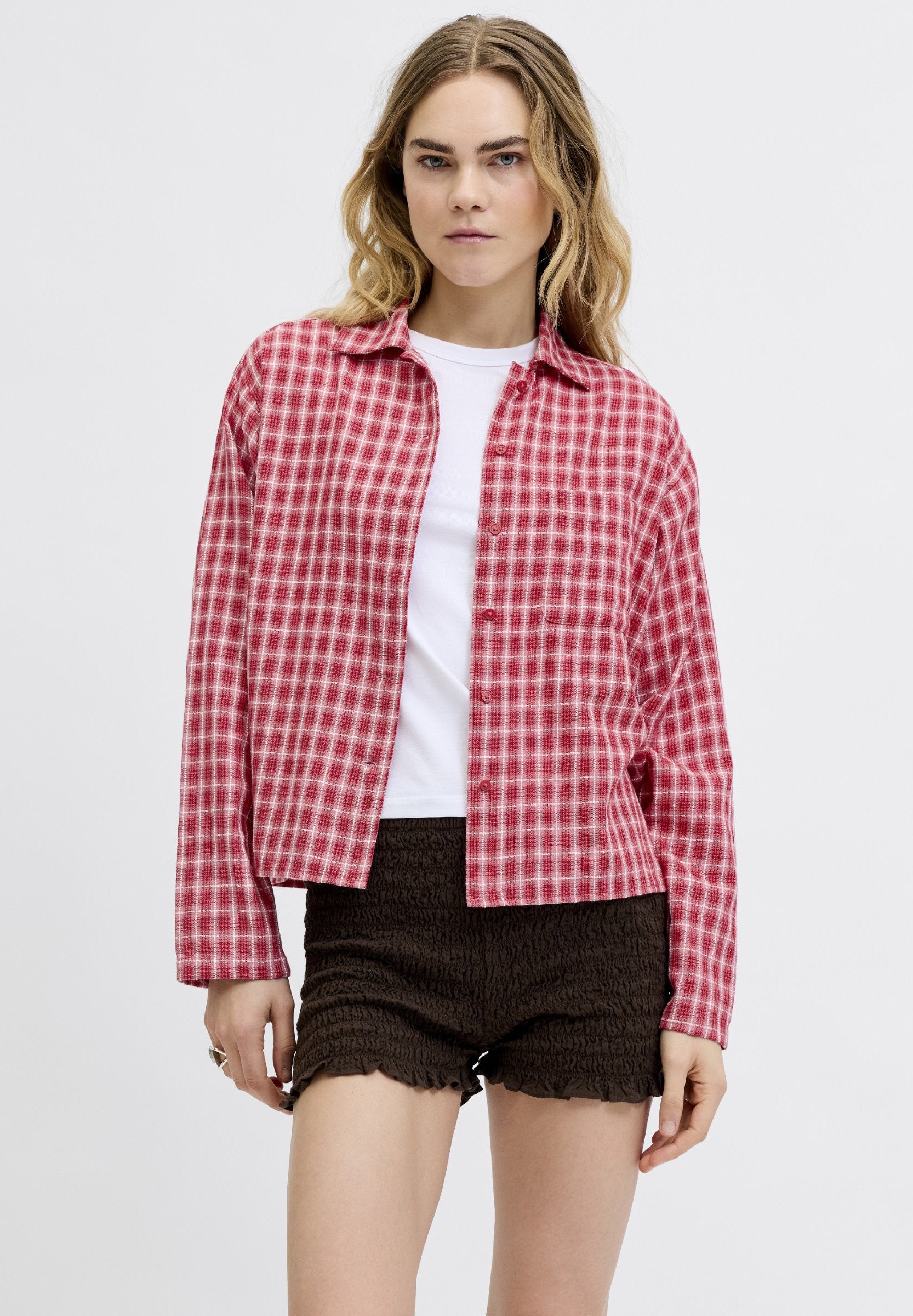 JXSAVONA - Button-down blouse - scarlet sage