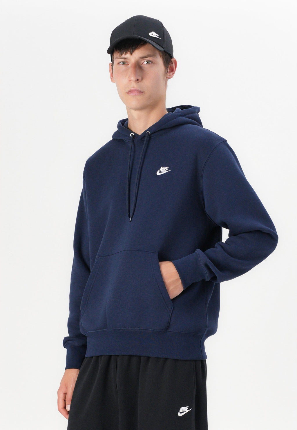 CLUB HOODIE - Sweat à capuche - obsidienne obsidienne blanc