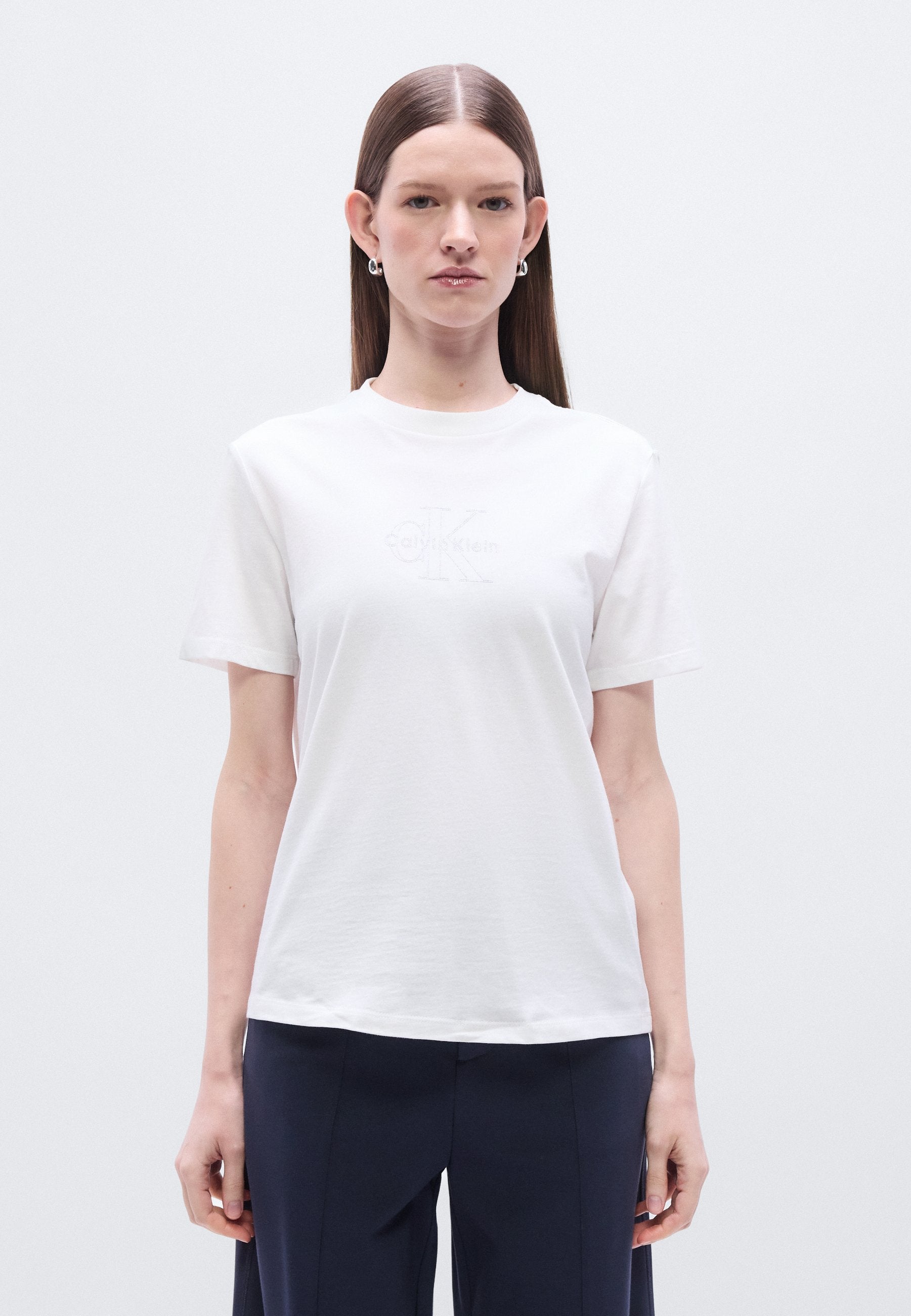 MONOLOGO TEE - Print T-shirt - bright white