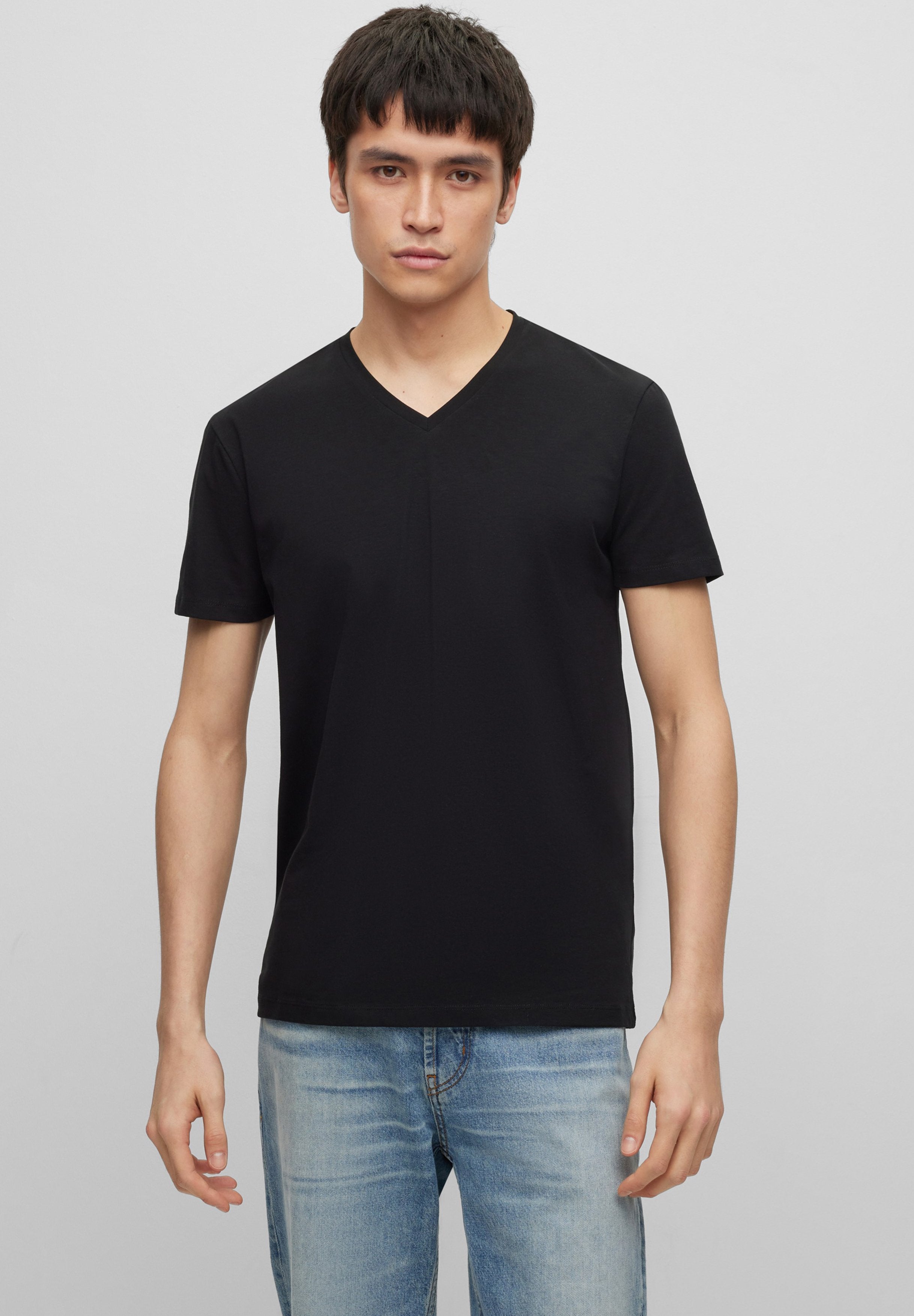 2 PACK - Basic T-shirt - black/white