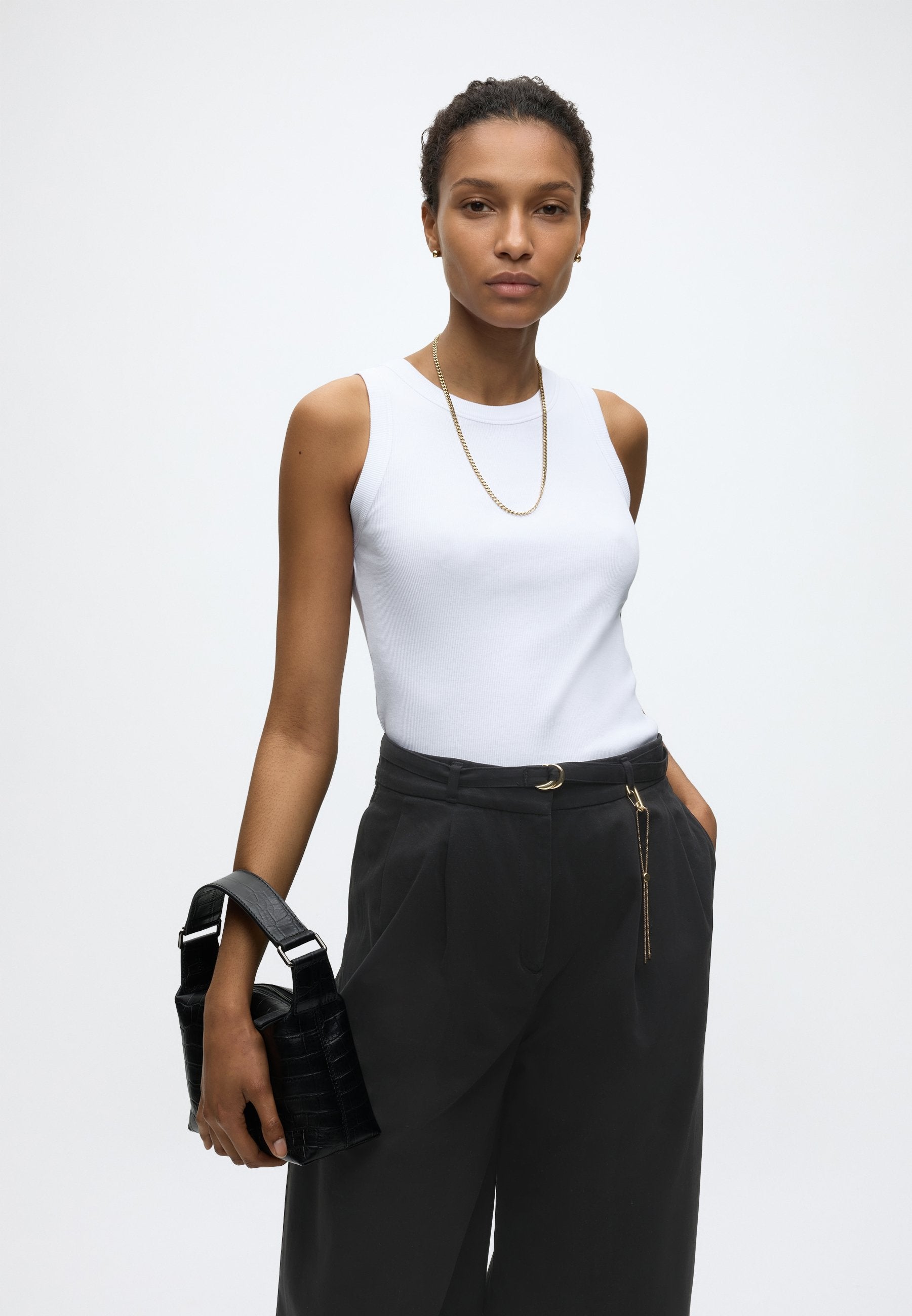 HENESA - Trousers - black