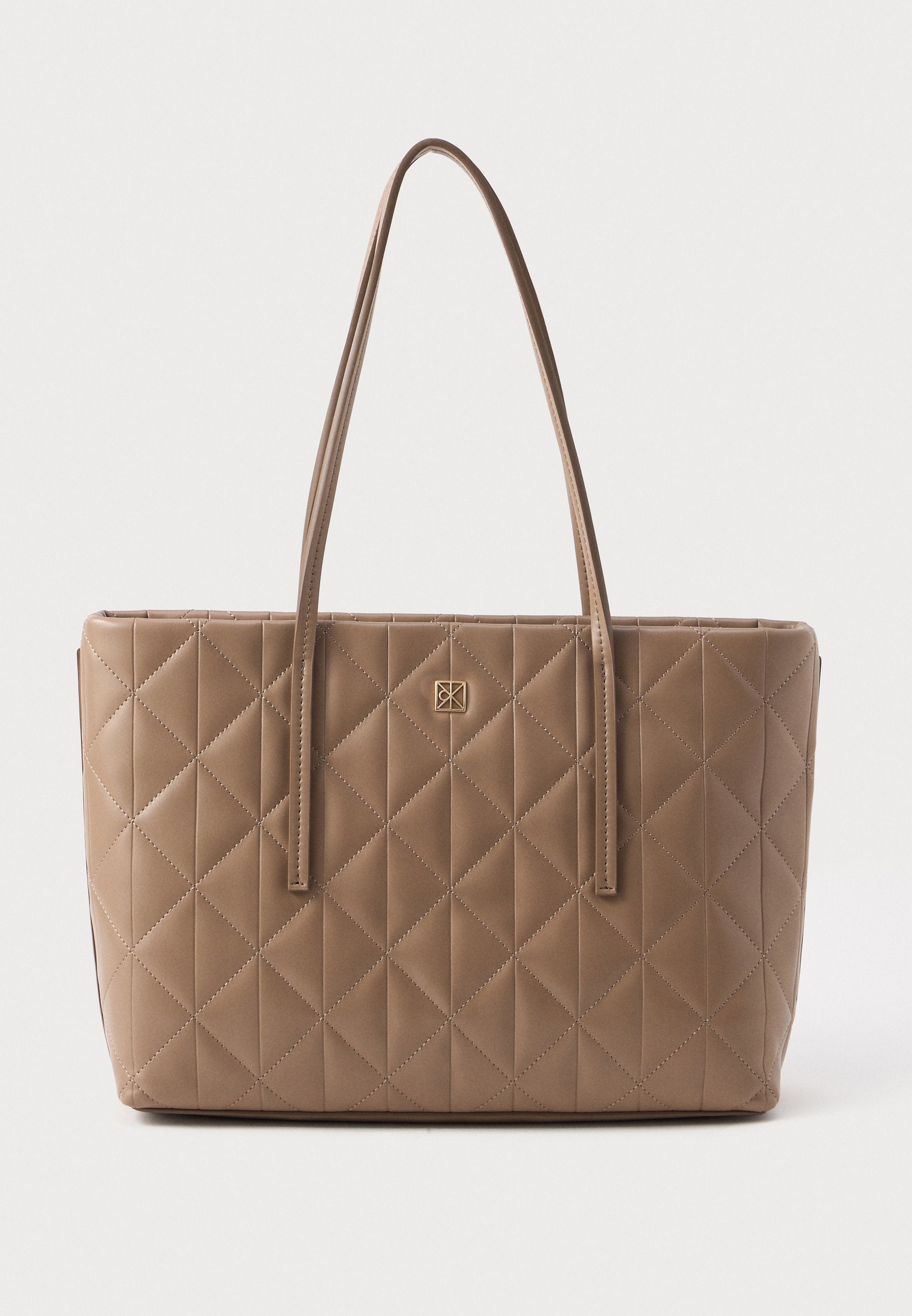 QUILTED SMALL TOTE - Handbag - desert taupe