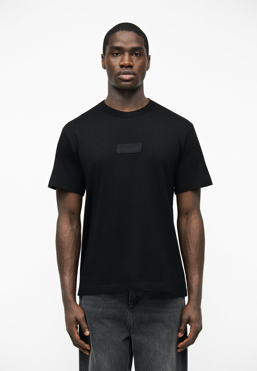 PATCH SQUARE - Basic T-shirt - black