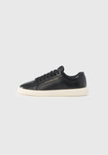 LIGHTWEIGHT LEATHER CUPSOLE COURT TRAINERS - Trainers - black