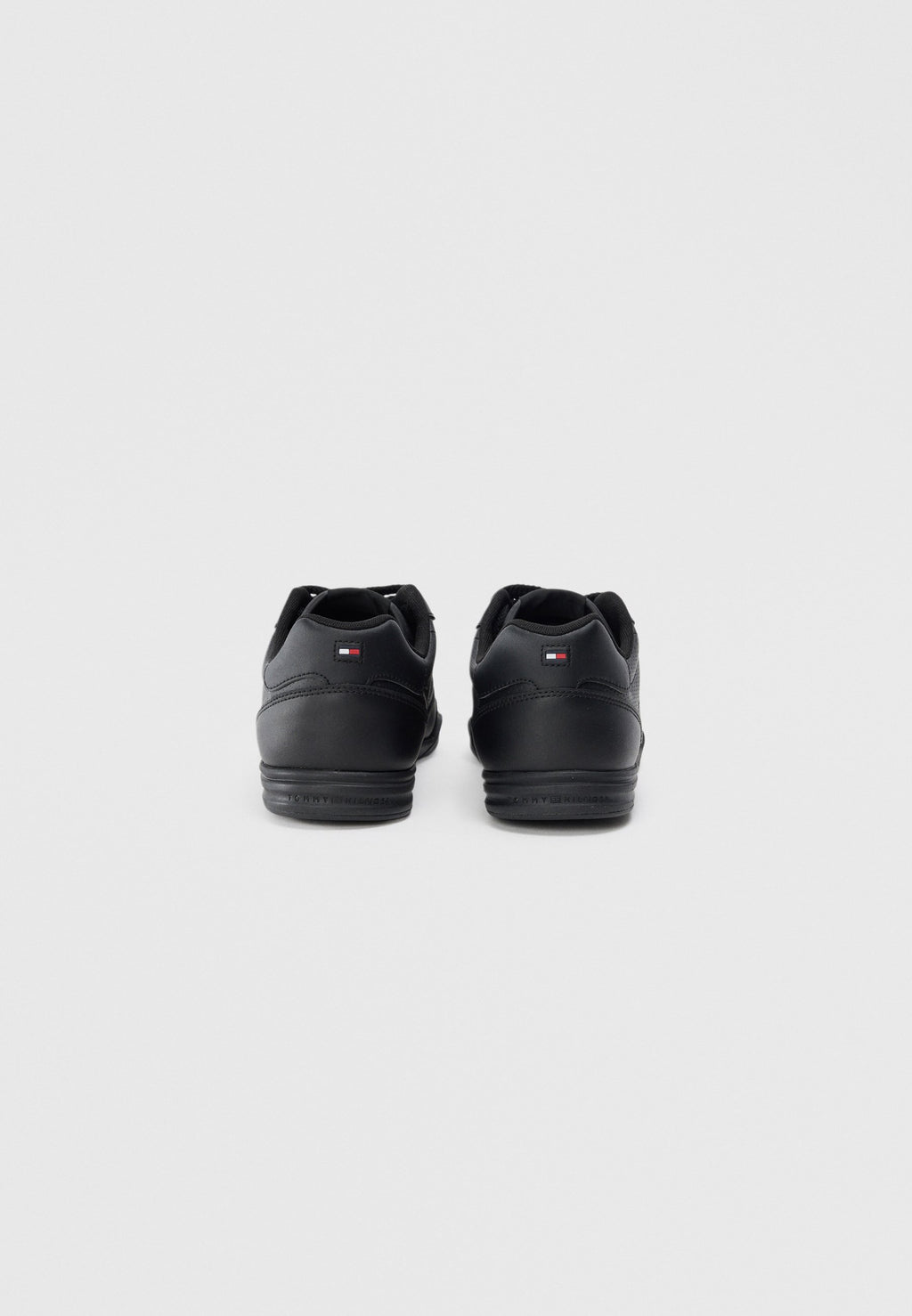 DEBOSSED LOGO CUPSOLE TRAINERS WITH LEATHER - Trainers - black