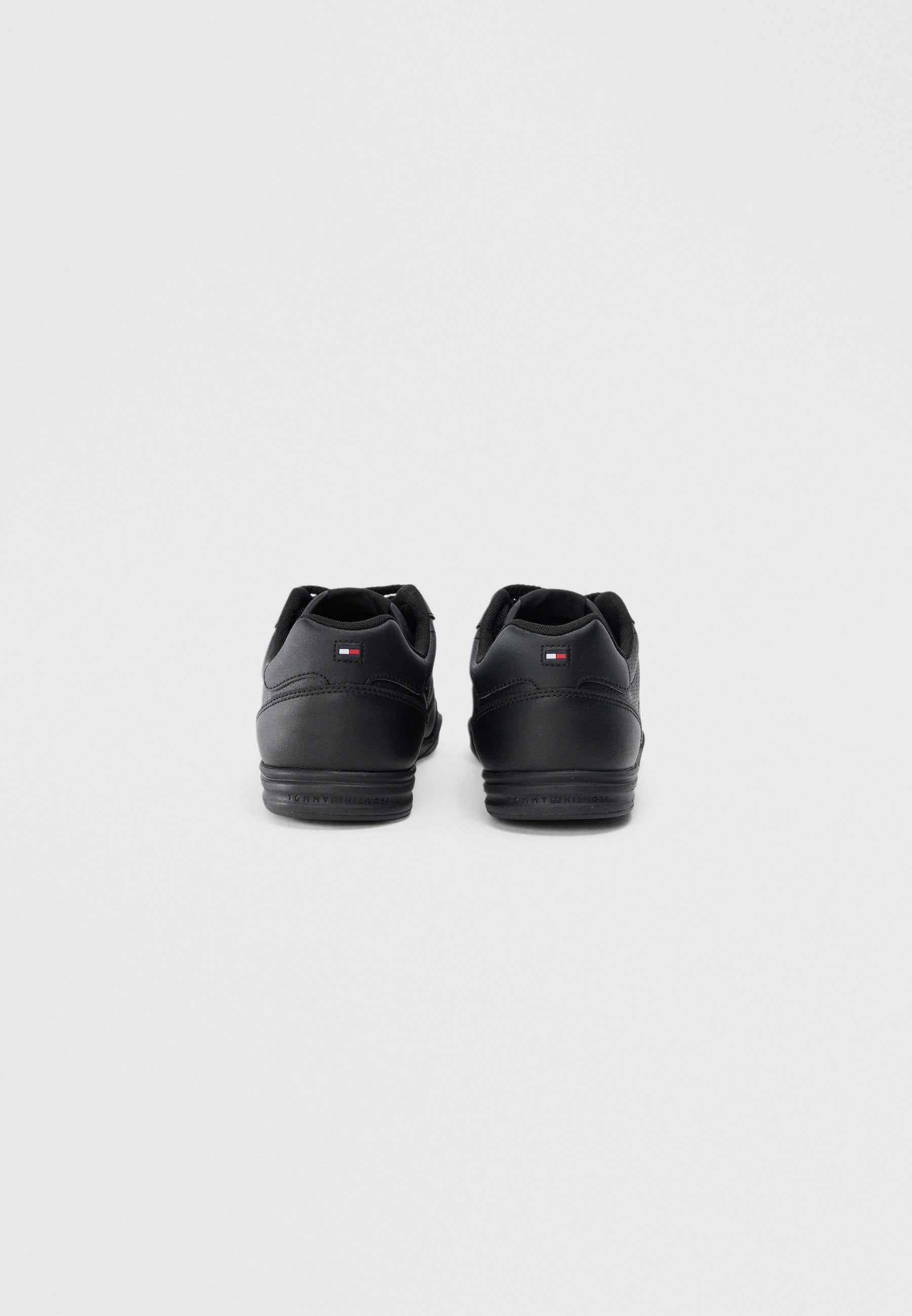 DEBOSSED LOGO CUPSOLE TRAINERS WITH LEATHER - Trainers - black