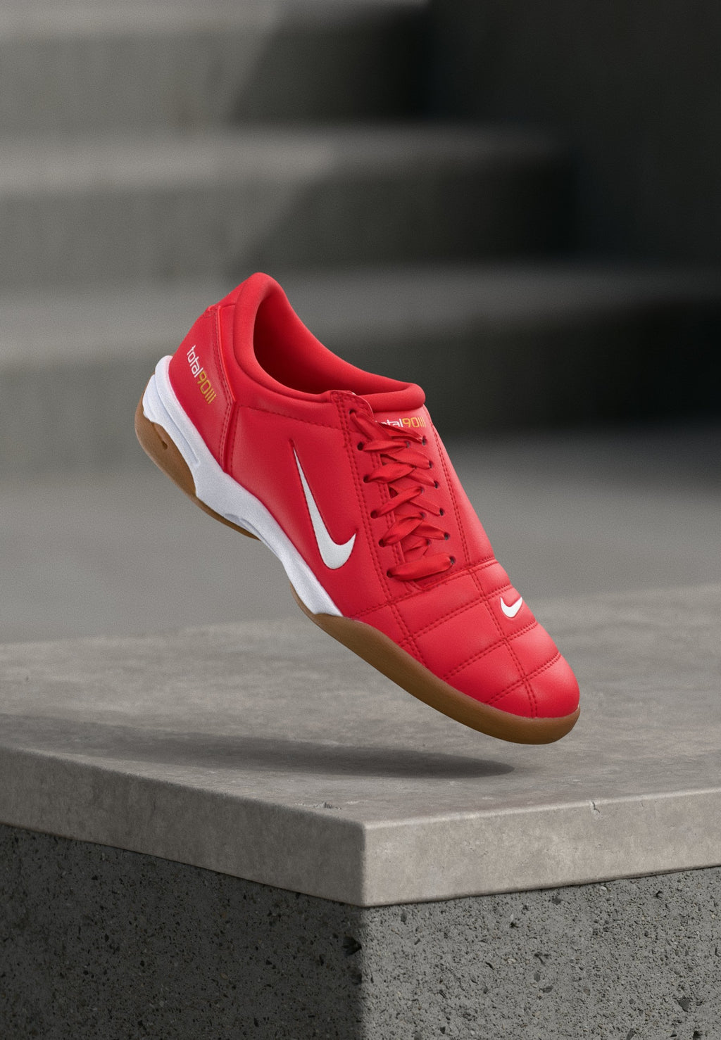 T90 - Trainers - university red/white/med brown/metallic gold-coloured