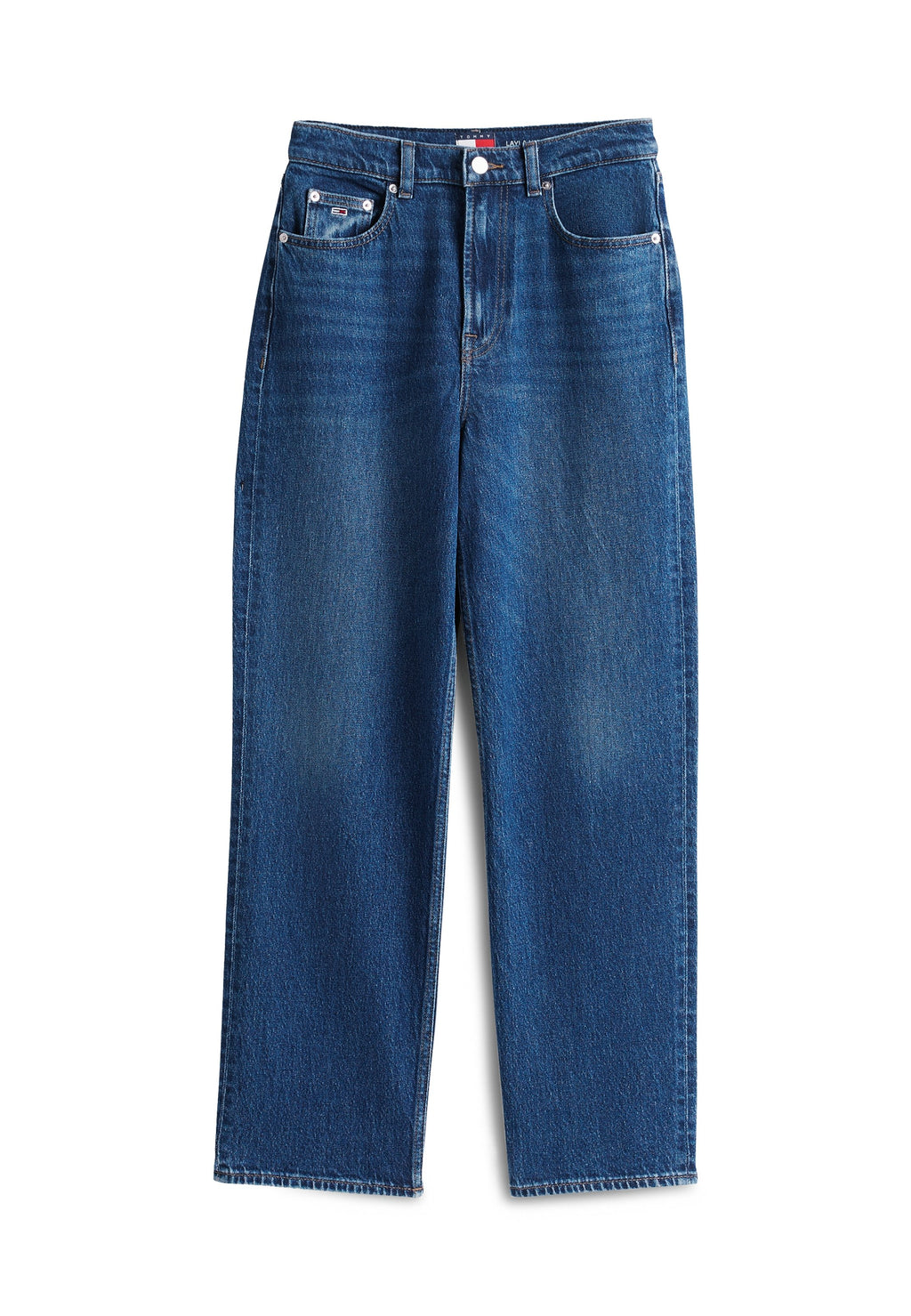 YÜKSEK BEL SLİM DÜZ PAÇA JEAN - Düz paça jean - koyu denim