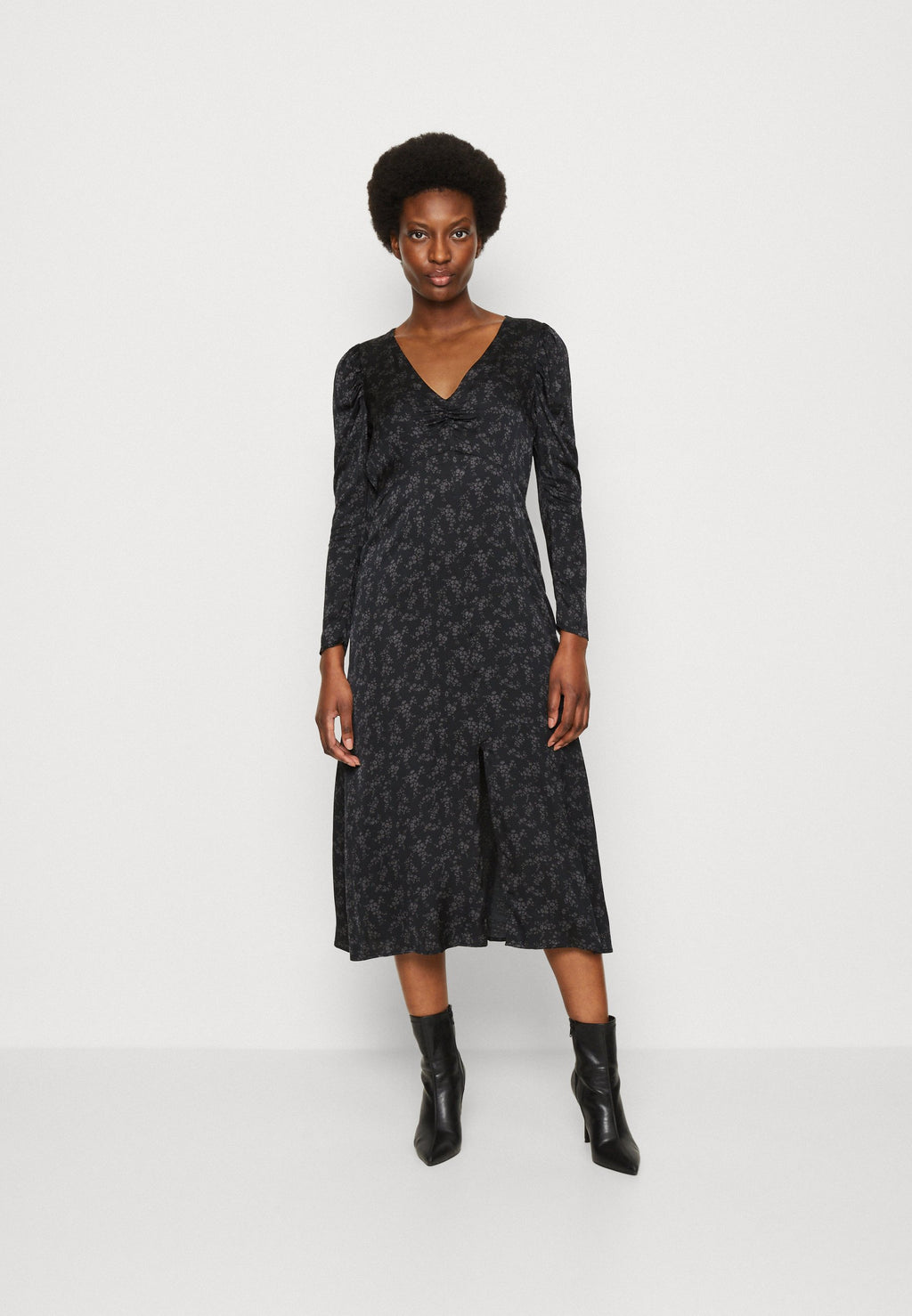 PUFF MIDI - Cocktail dress / Party dress - black/multi