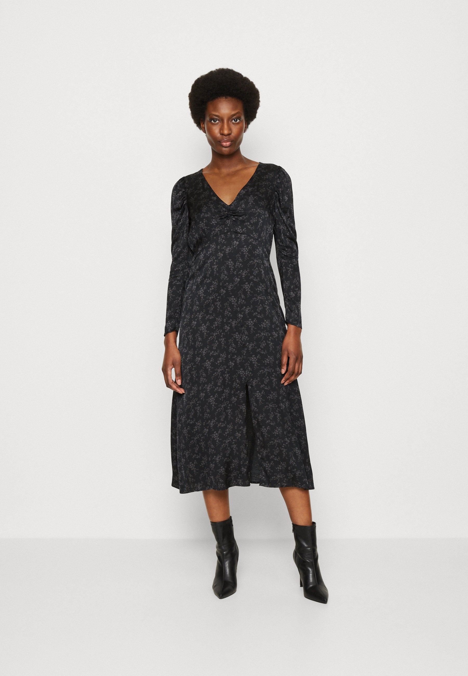 PUFF MIDI - Cocktail dress / Party dress - black/multi
