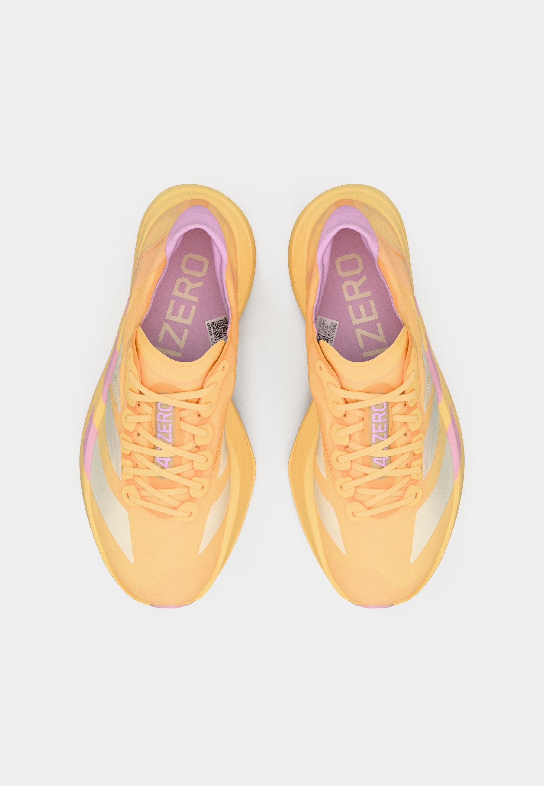 ADIZERO ADIOS PRO 4 - Road running shoes - ice tangerine/ice gold-coloured metallic/bliss lilac