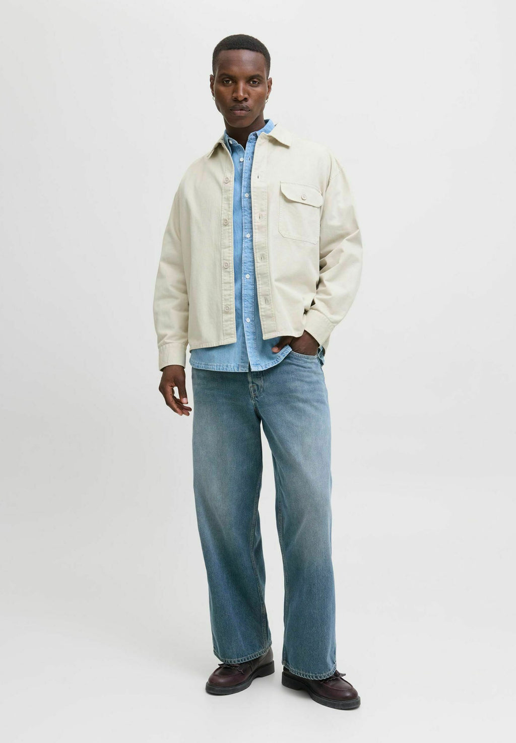 Over Wide Fit - Shirt - moonbeam