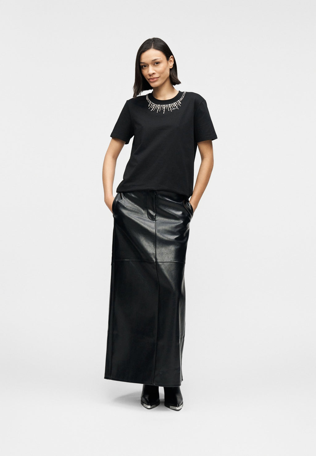 EMBELLISHMENT - Print T-shirt - black