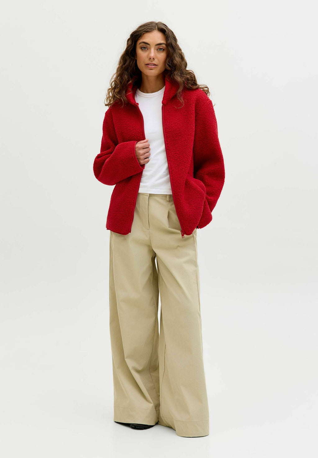Teddy JXVERA Teddy - Fleece jacket - scarlet sage