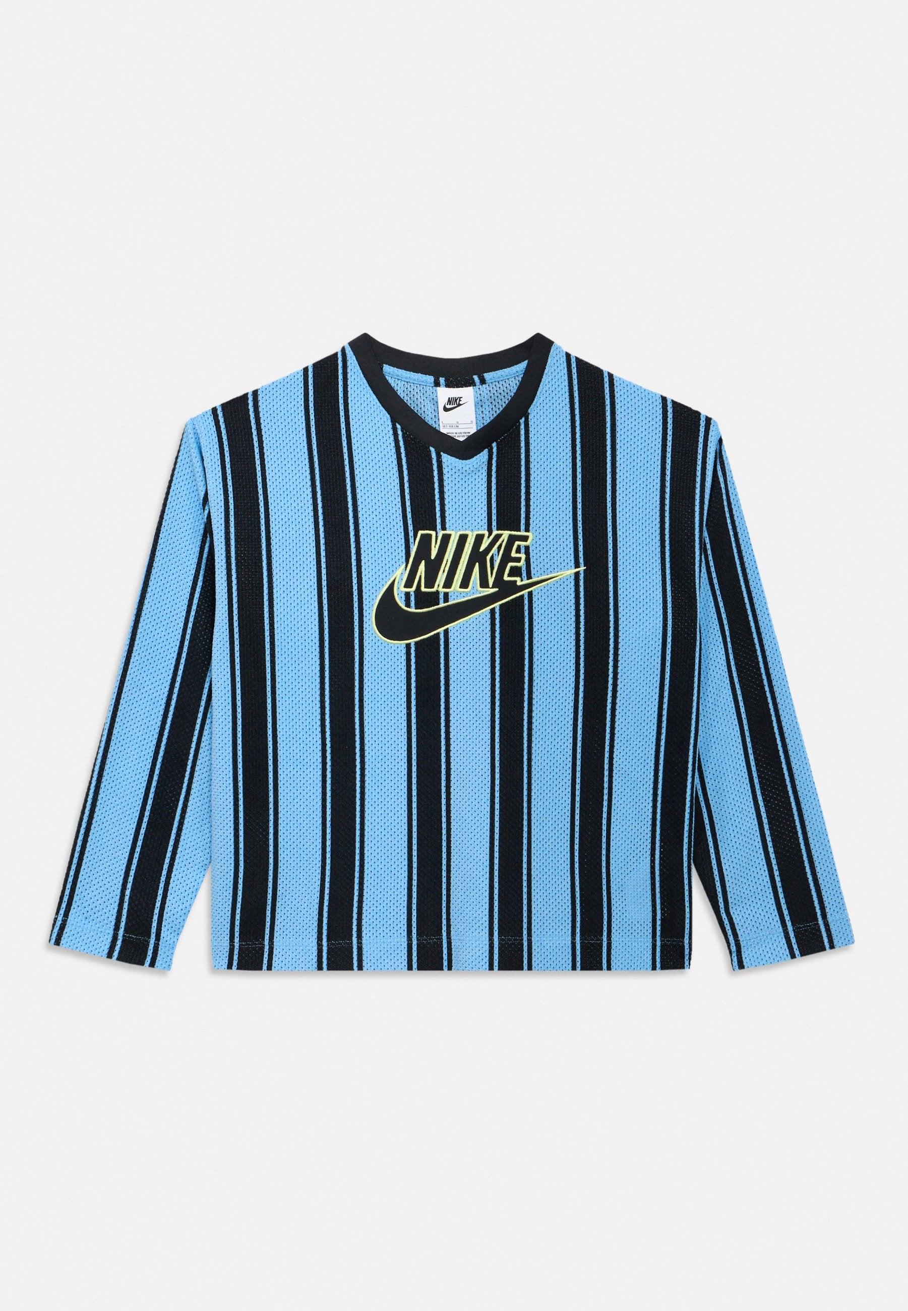 بلوزة بأكمام طويلة - أزرق جامعي/أسود