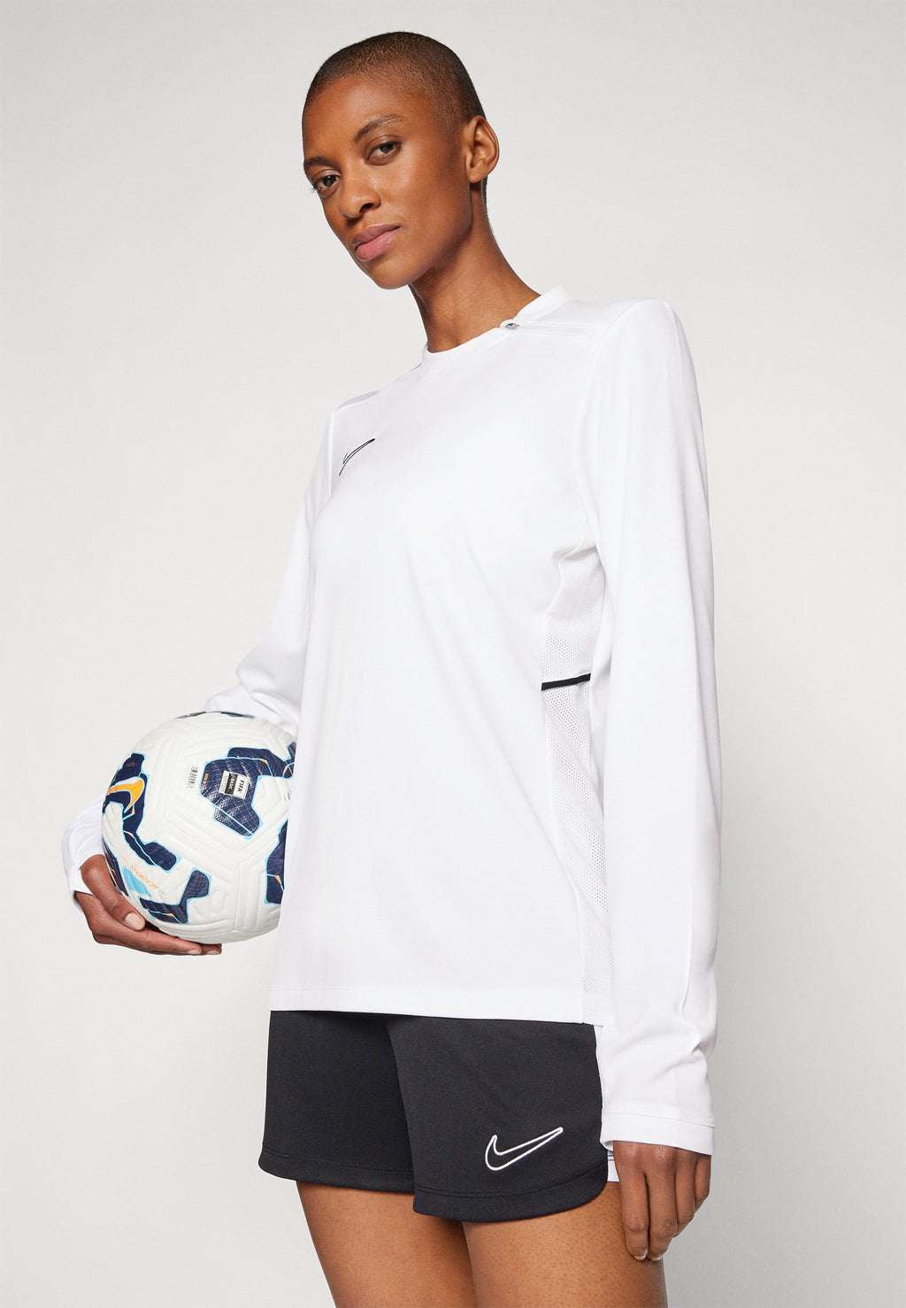 CREW TOP - Long sleeved top - white/black