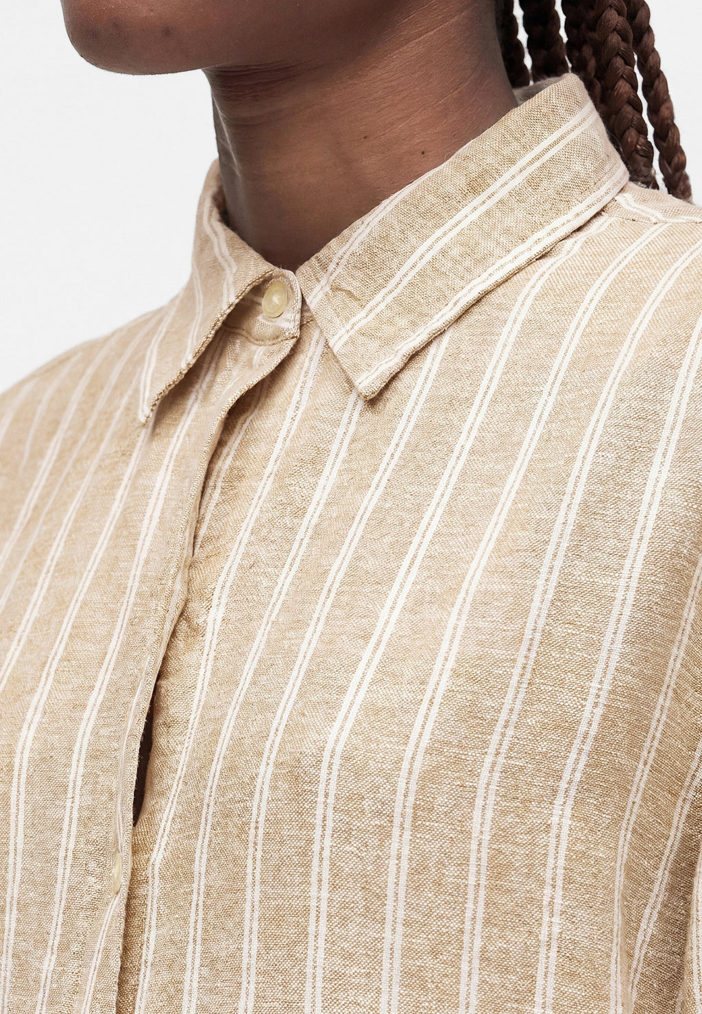 EASY SHIRT - Button-down blouse - white/khaki
