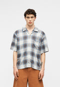 PLAID CAMP - Shirt - glacial slate/egret
