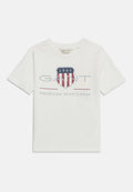 ARCHIVE SHIELD UNISEX - Print T-shirt - white