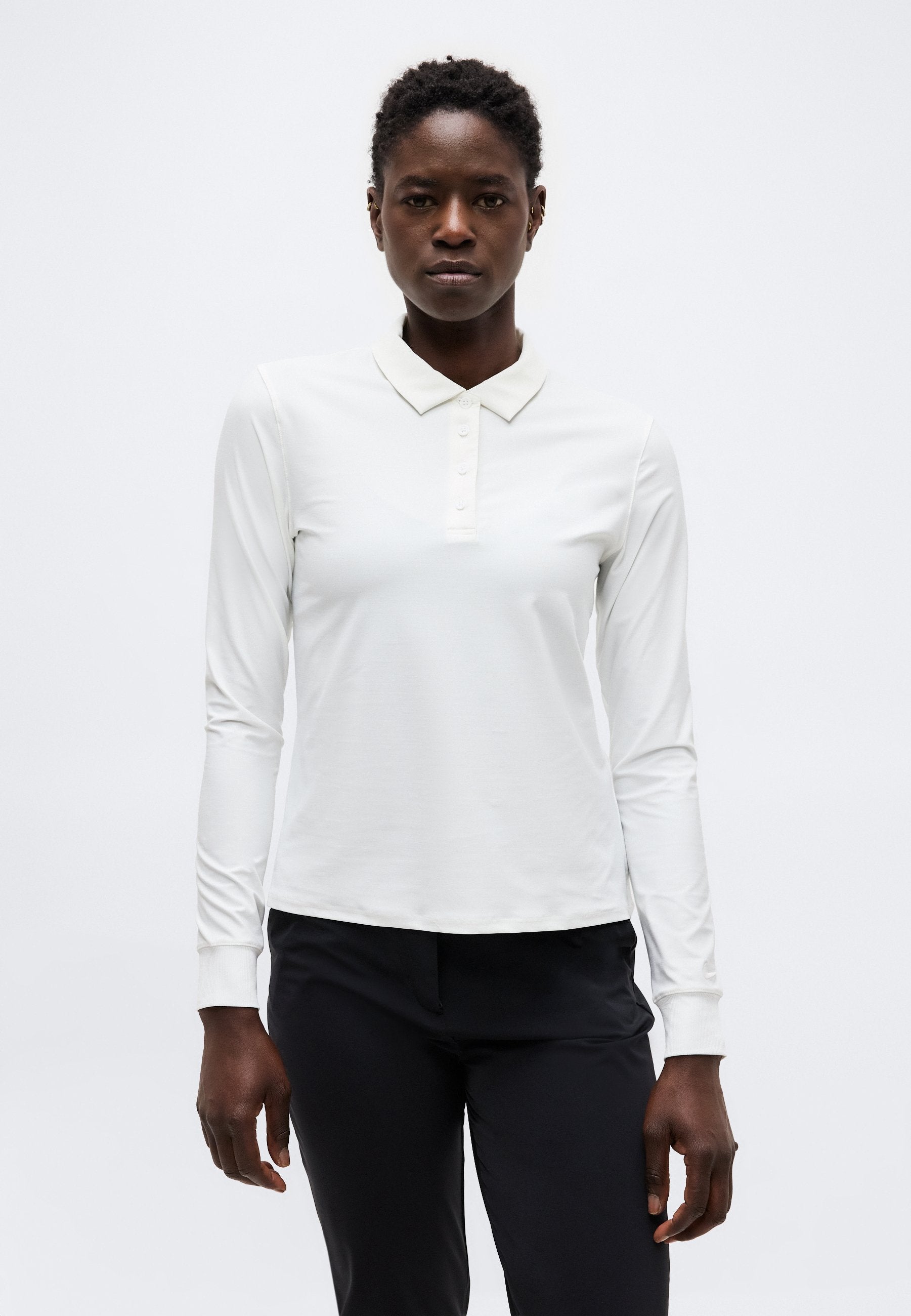 VICTORY LS POLO - Polo shirt - white