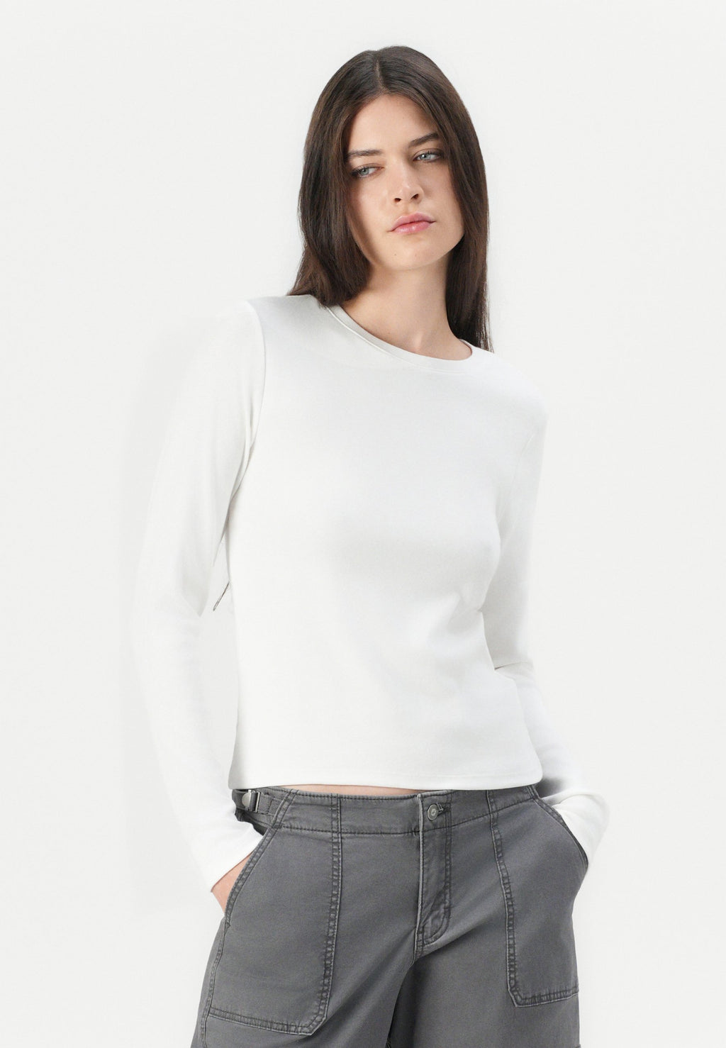 CREW  - Long sleeved top - fresh white