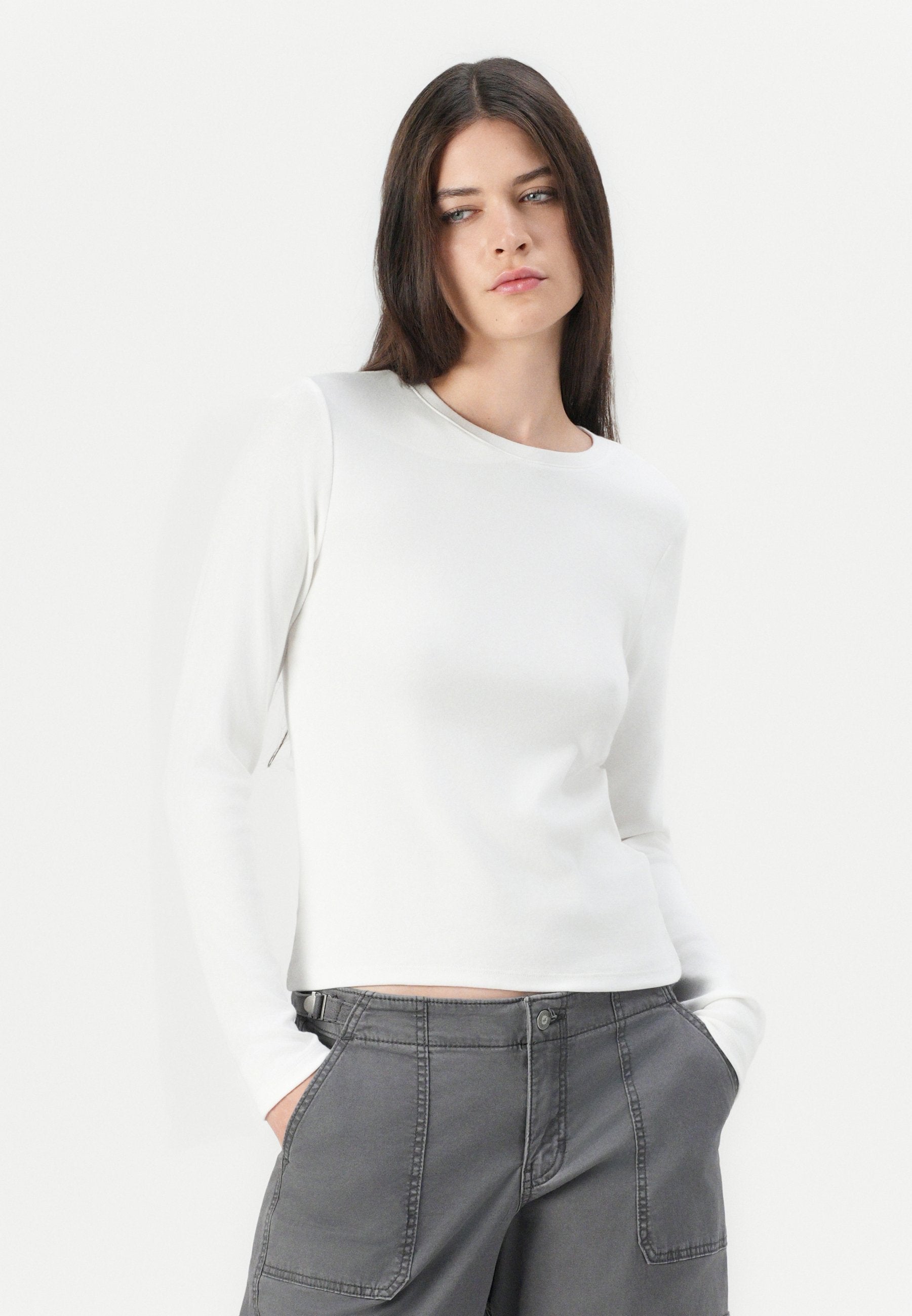 CREW  - Long sleeved top - fresh white