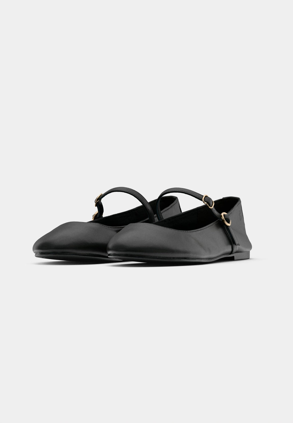 TYLIA - Ankle strap ballet pumps - black