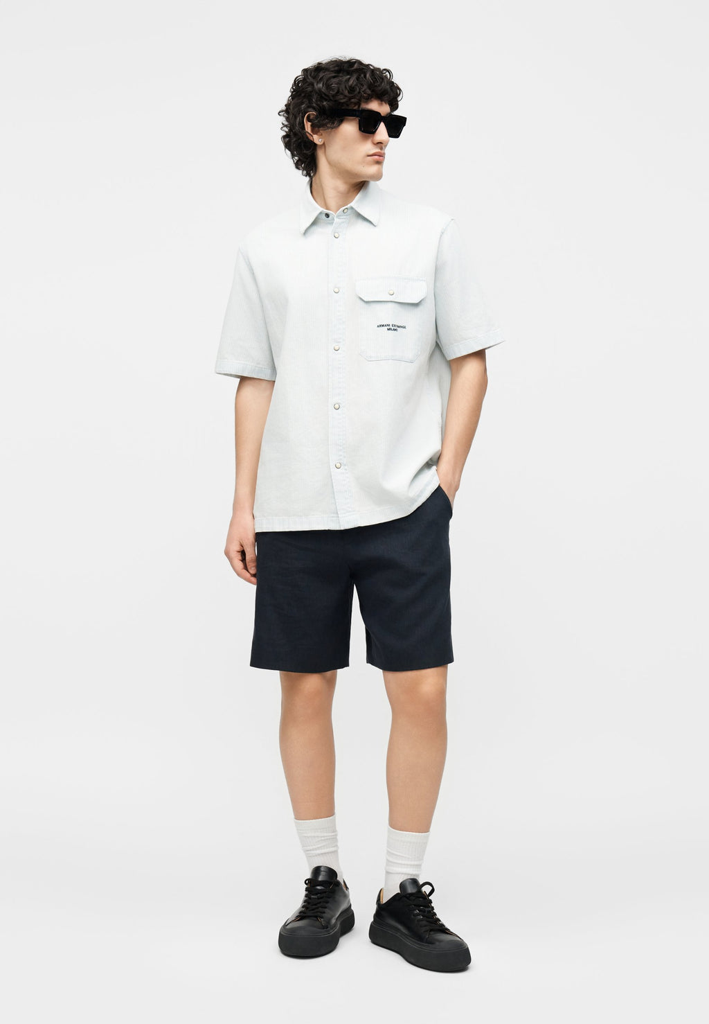 SHIRT - Shirt - blue/white