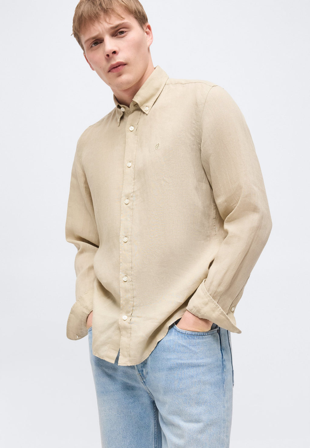 LIAM - Shirt - open beige