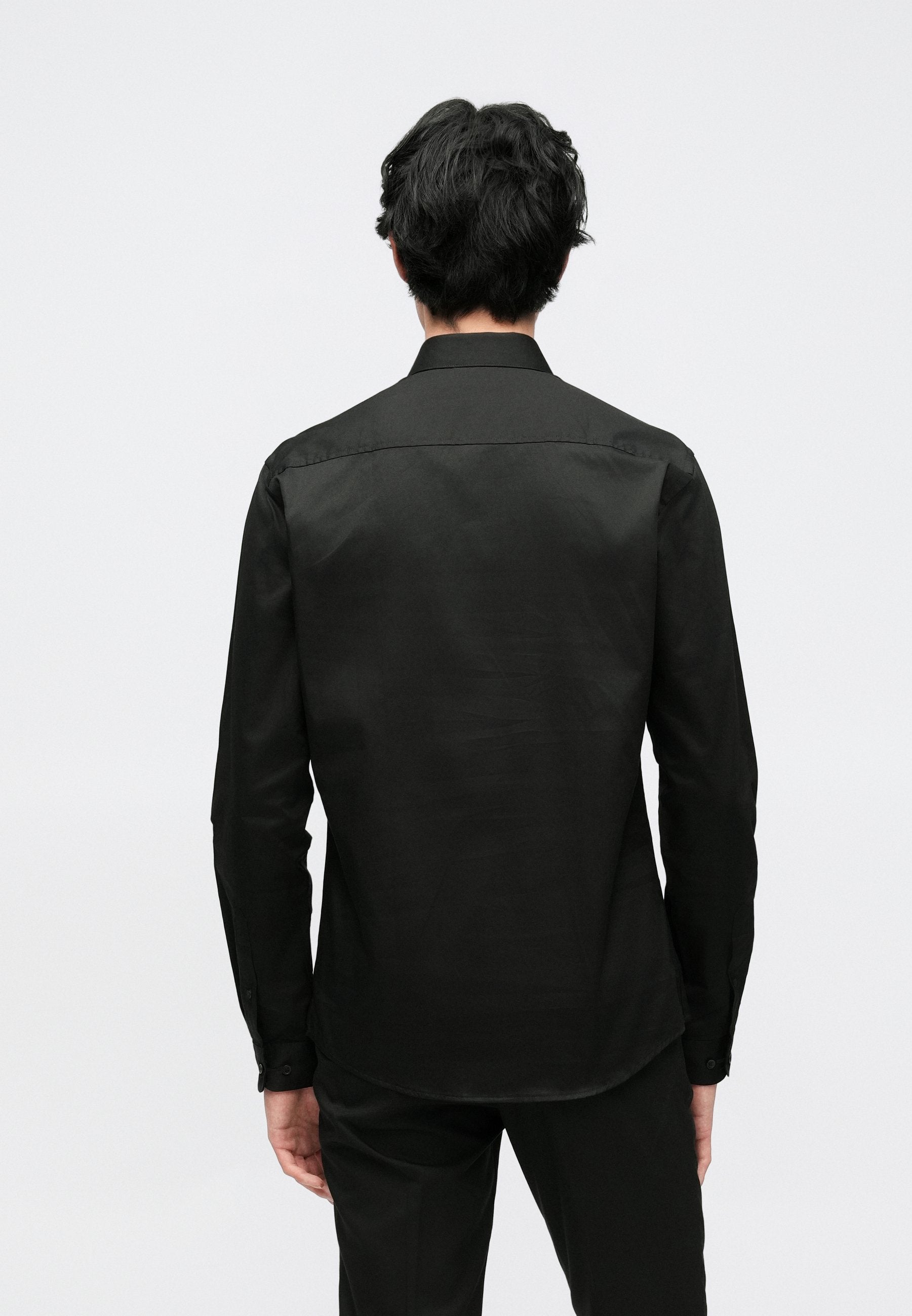JPRBLACARDIFF SLIM FIT LANGARM - Shirt - Black