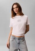 CLASSIC SEASONAL MONOLOGO TEE - Basic T-shirt - bright white