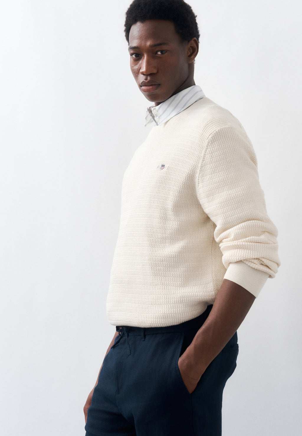 MINI CABLE C NECK - Jumper - cream