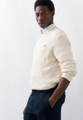 MINI CABLE C NECK - Jumper - cream
