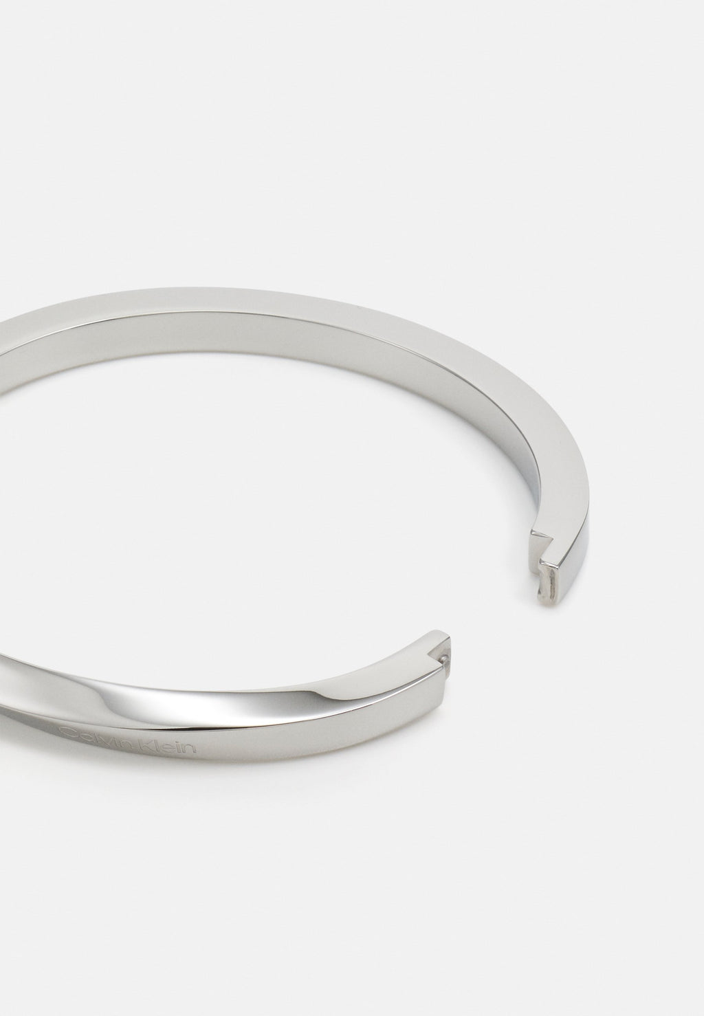 POLISHED HINGED BANGLE BRACELET - Bracelet - silver-coloured