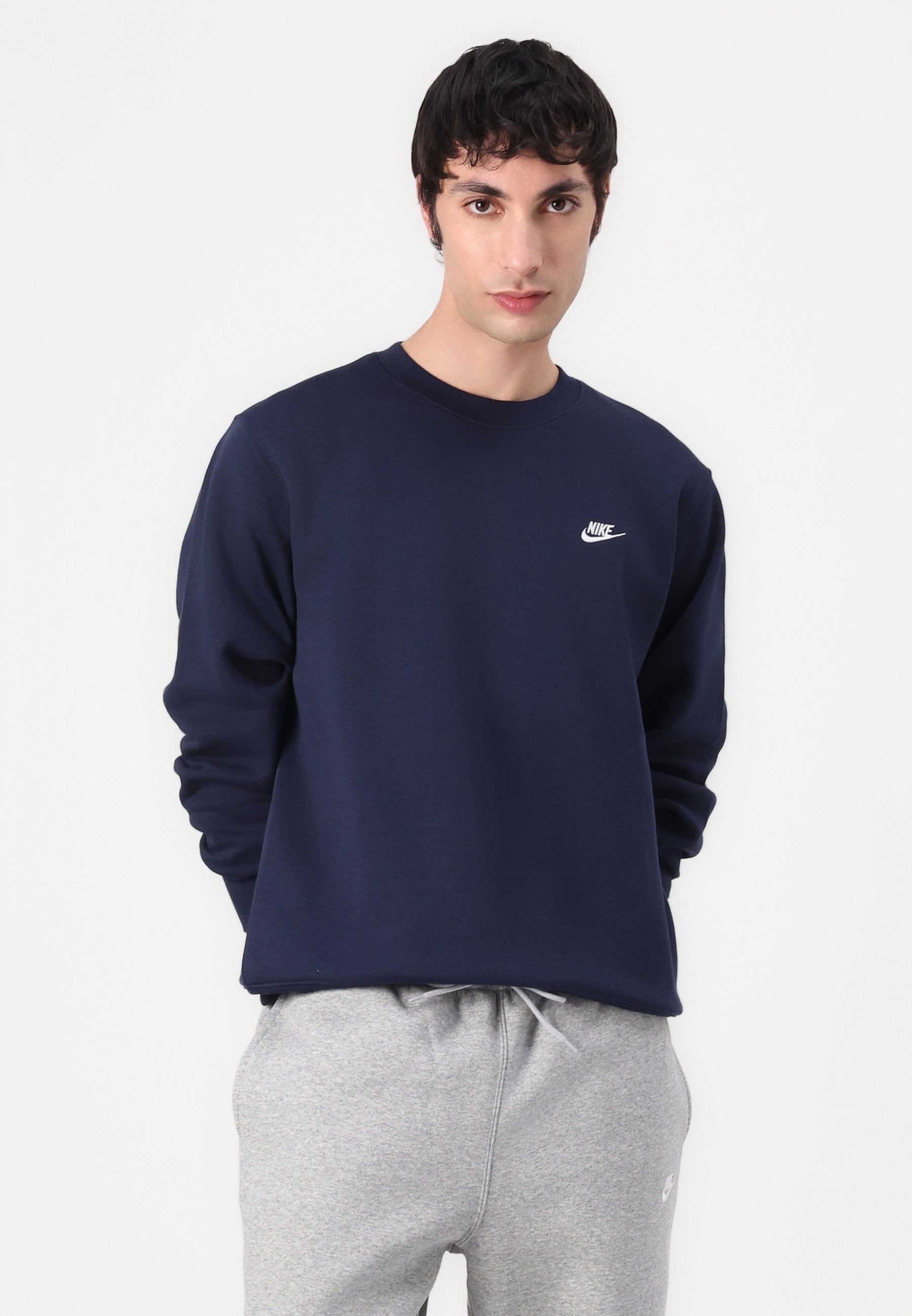 CLUB - Bas de jogging - gris chiné foncé gris fumée clair blanc