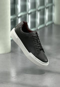 GROSSES SEMELLES ÉPAISSES À LACETS CLEAN - Baskets basses - black/bordeaux