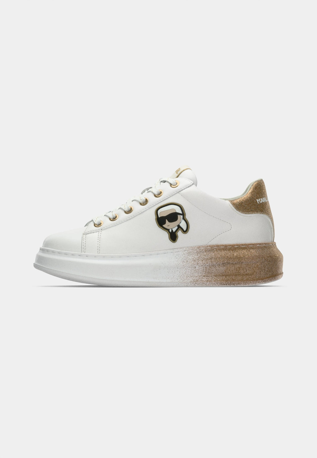 KAPRI OMBRE LACE - Trainers - white/gold-coloured