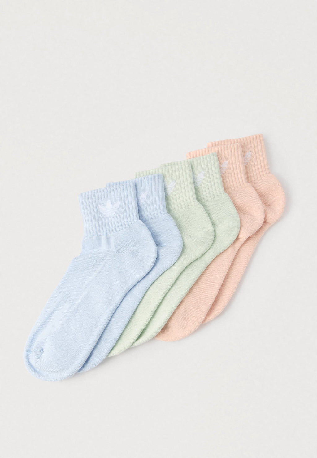 MID ANKLE SCK 6 PACK UNISEX - Socks - blush pink/linen green/crystal sky