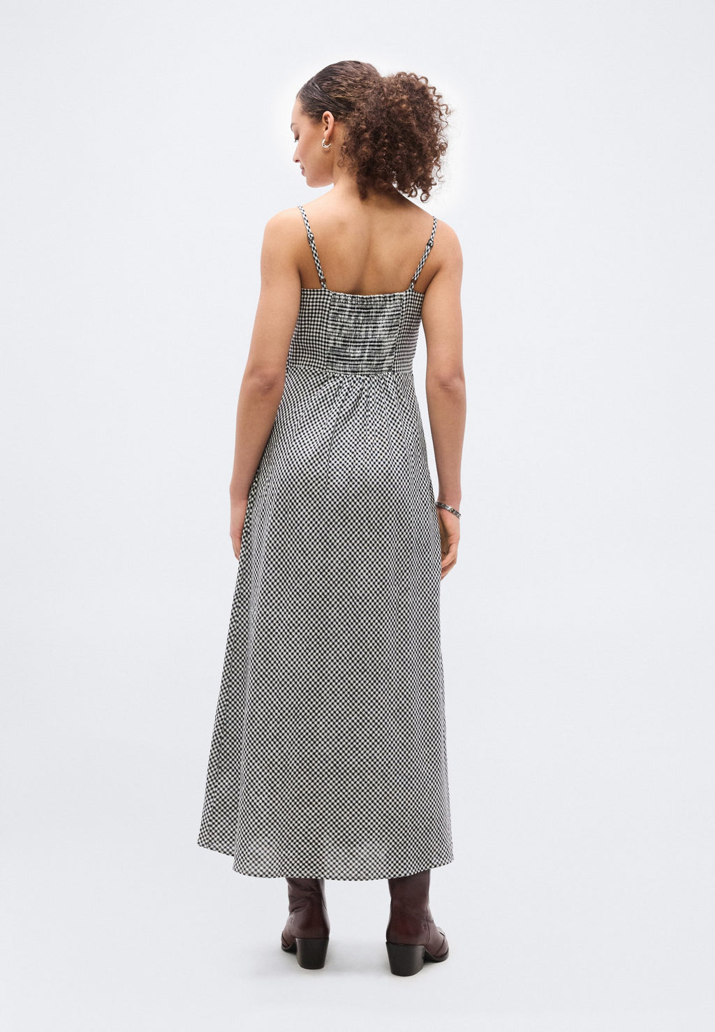 INSERT BODICE DRESS - Maxi dress - black
