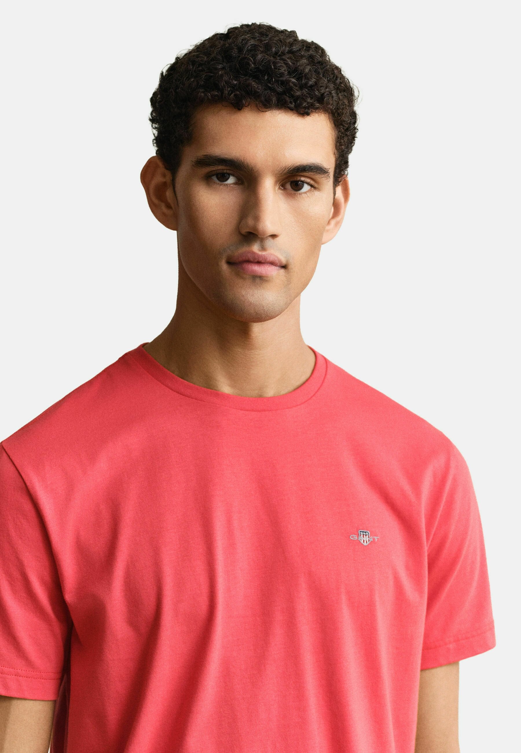 REG SHIELD SS T-SHIRT - Basic T-shirt - rose red