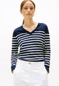 Pull - bleu nuit/pétale ivoire