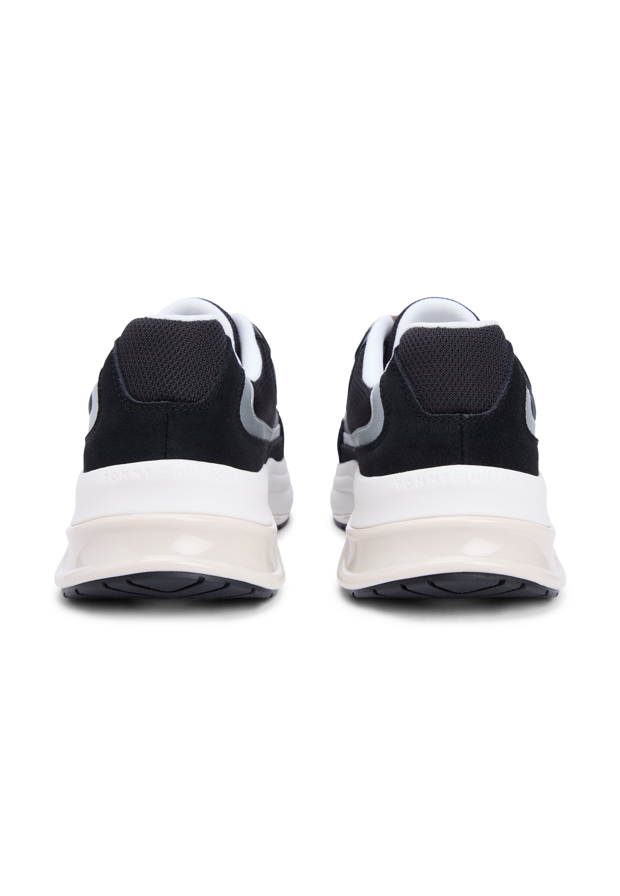 SUEDE CHUNKY LACE-UP TRAINERS - Trainers - black