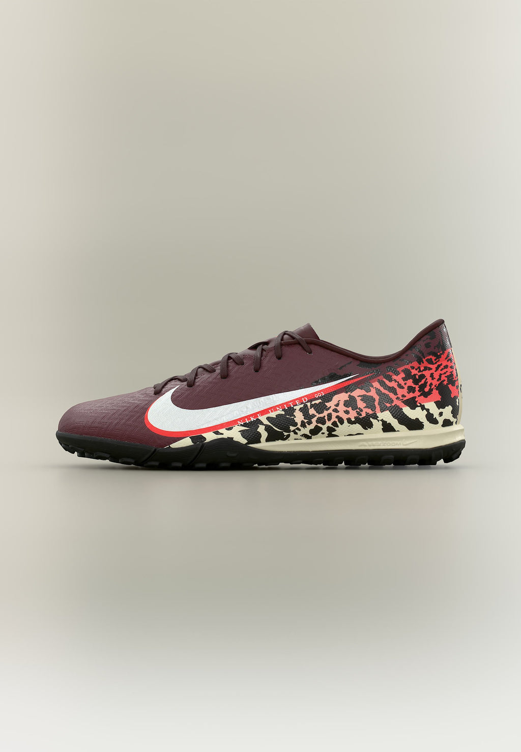 MERCURIAL VAPOR 16 ACADEMY UNITED TF UNISEX - Turf football boots - burgundy crush/metallic silver-coloured/university red/fossil