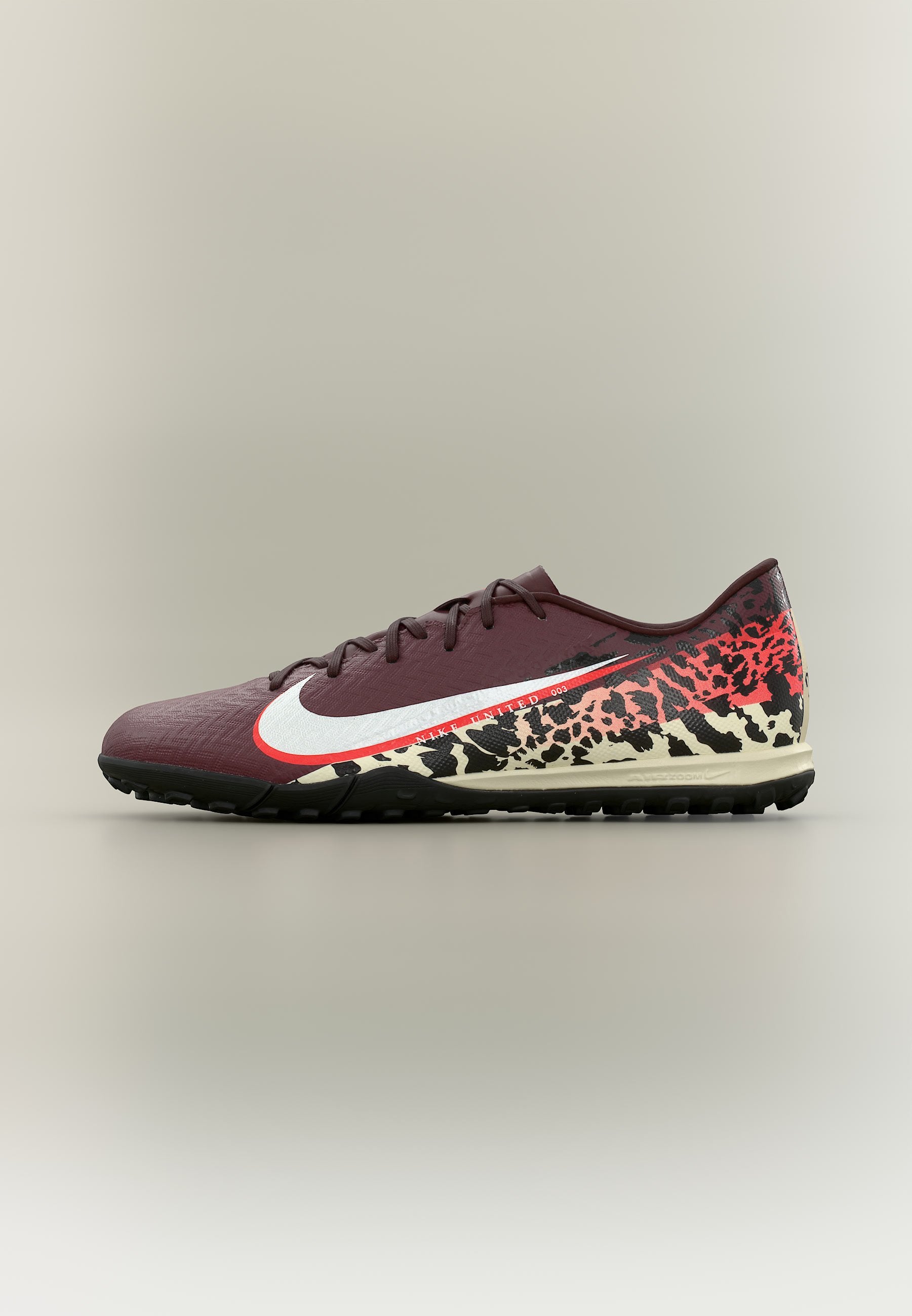 MERCURIAL VAPOR 16 ACADEMY UNITED TF UNISEX - Turf football boots - burgundy crush/metallic silver-coloured/university red/fossil