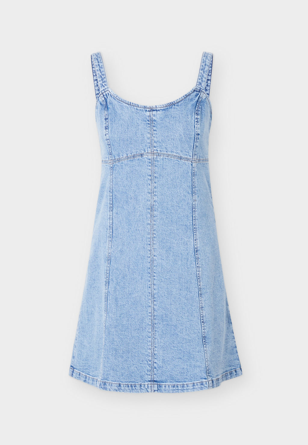 PANELED MINI DRESS - Denim dress - medium wash
