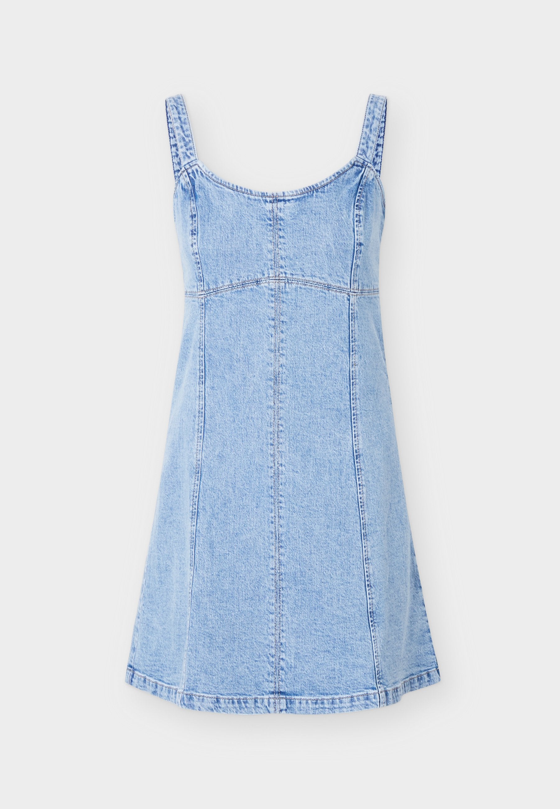 PANELED MINI DRESS - Denim dress - medium wash